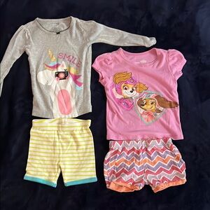 Pink and Gray Kids Pajama Set Lot 512